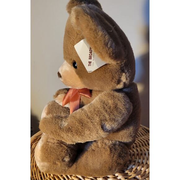 Vintage Teddy Bear Brown The Broadway Your Neighborhood Store With Tag Jointed - Picture 2 of 6